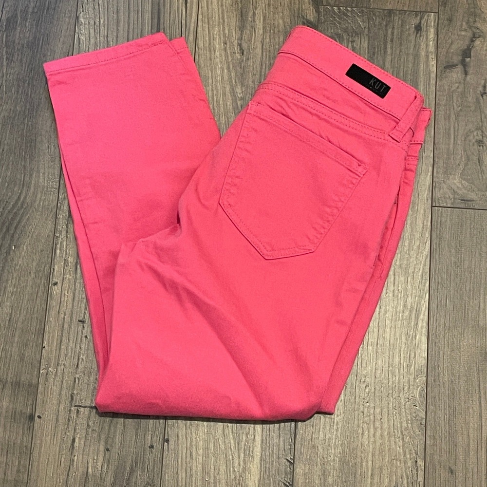 KUT from the Kloth Women Hot Pink Crop Skinny Jeans Size 4 Stretch Pants